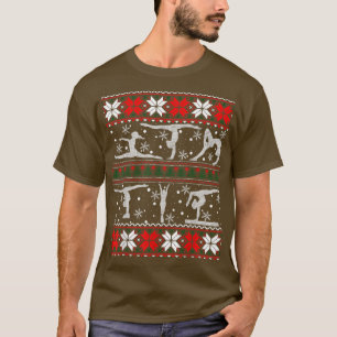 Camiseta ginasta de Natal Feliz de Férias Feliz Xm