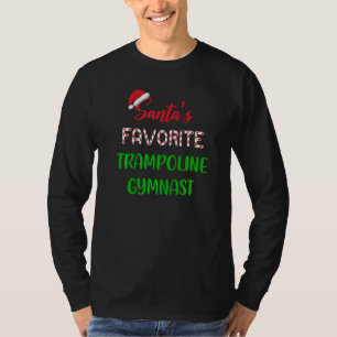 Camiseta Ginasta de Trampolim Favorito do Papai Noel Tramp