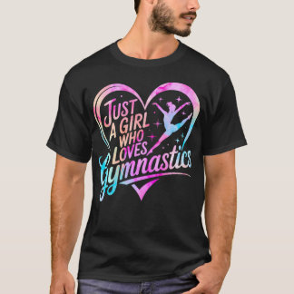 Camiseta Ginasta Fofa Apenas Uma Garota Que Ama