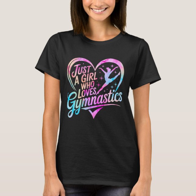 Camiseta Ginasta Fofa Só uma Garota que Ama Ginástica (Frente)