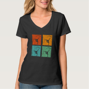 Camiseta Ginasta Gráfico Retro Ginástica Acrobata Acrobátic