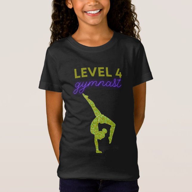 Camiseta Ginasta Nível 4 Indo Para o Ouro (Frente)