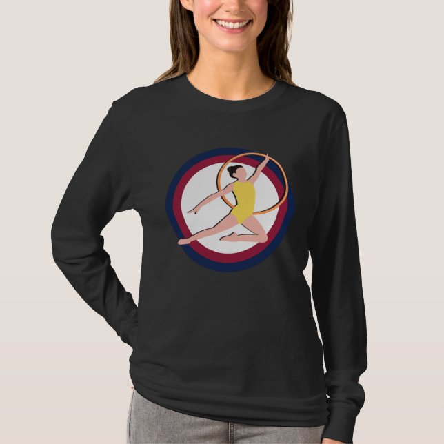 Camiseta Ginástica Artística EUA ginastas olímpicos EUA (Frente)