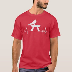 Camiseta Ginástica Artística Pommel Horse Gymnast Heartbeat