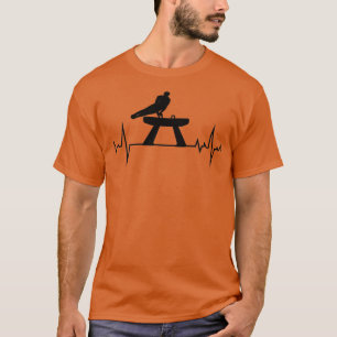 Camiseta Ginástica Artística Pommel Horse Gymnast Heartbeat