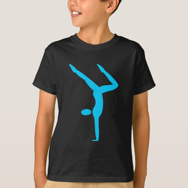 Camiseta Ginástica - Azul-Céu (Frente)