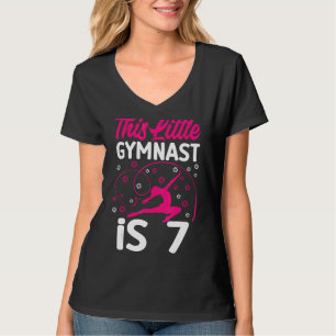 Camiseta ginástica de 7 de Gymnast Aniversário, 7 Anos