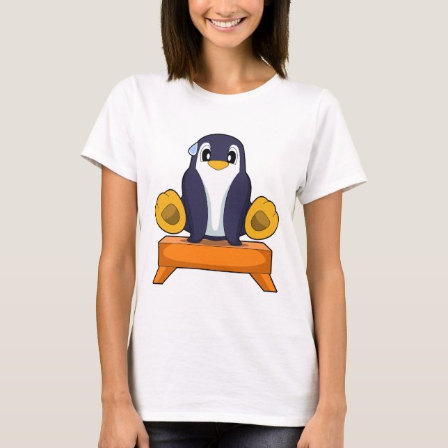 Camiseta Ginástica de Academia de Pinguim Fitness (Frente)
