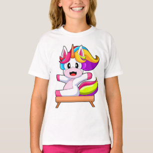 Camiseta Ginástica de Academia de Treino de Unicórnio