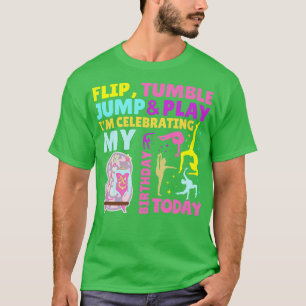 Camiseta Ginástica de Aniversário das Meninas Oitava Crianç