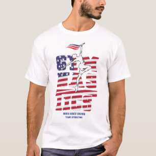Camiseta Ginástica de Apoio à Equipe de Ginástica Patriótic