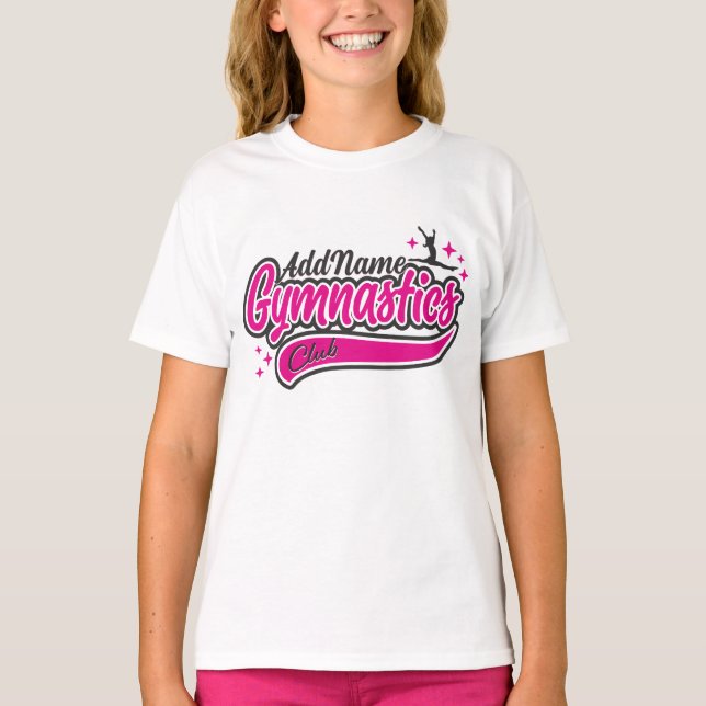 Camiseta Ginástica de Divisão de Gymnast de NOME Personaliz (Frente)
