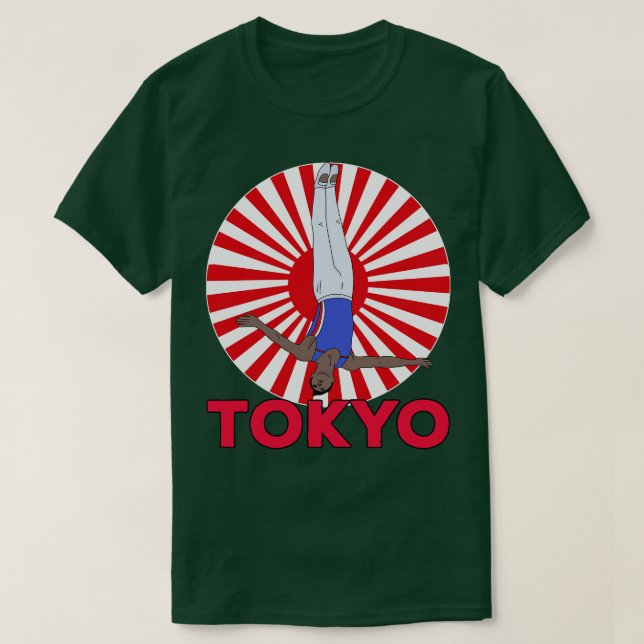 Camiseta ginástica de Tóquio (Frente do Design)