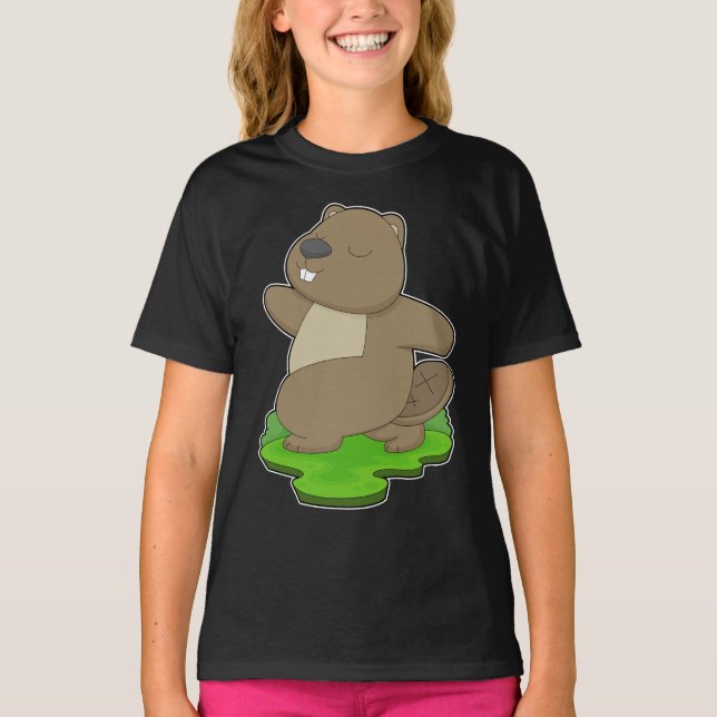 Camiseta Ginástica de Yoga de Castor (Frente)