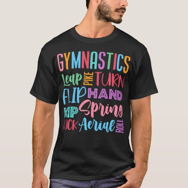 Camiseta Ginástica Divertida Para Mulheres E Meninas (Frente)