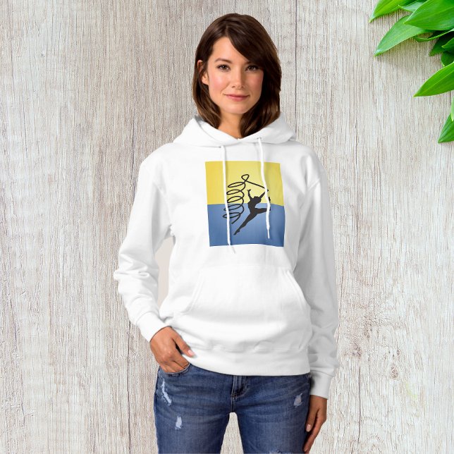 Camiseta Ginástica Fita Routine Womens Hoodie (Criador carregado)