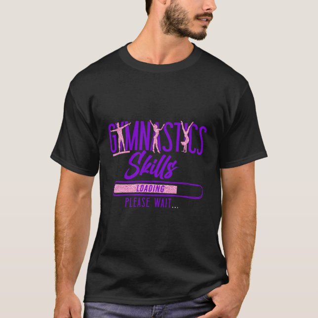 Camiseta ginástica ginástica ginástica Carregando Por Favor (Frente)