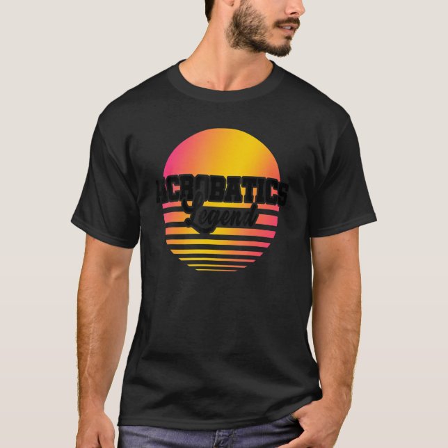 Camiseta Ginástica Gráfica de Legenda Acrobática Esporte (Frente)