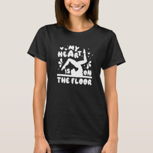 Camiseta Ginástica Mãe Meu Coração Está No Chão