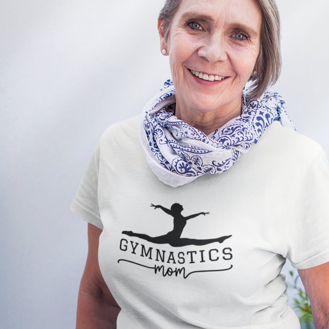 Camiseta Ginástica Mãe Tipografia Acrobática (Criador carregado)