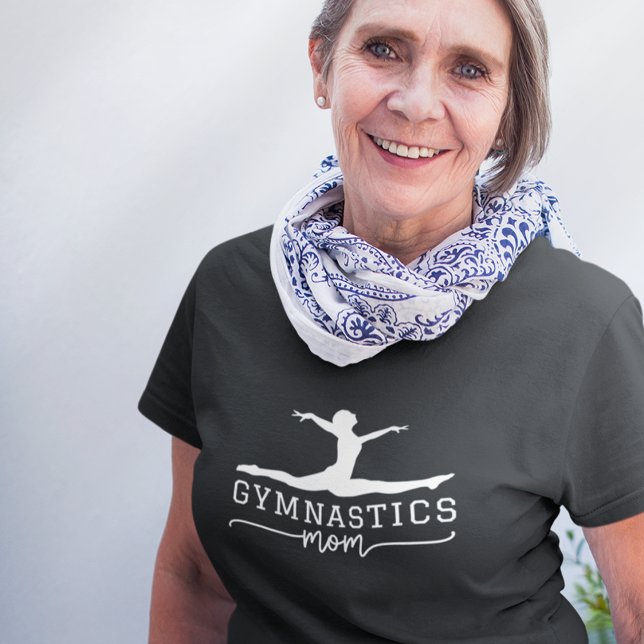Camiseta Ginástica Mãe Tipografia Acrobática (Criador carregado)