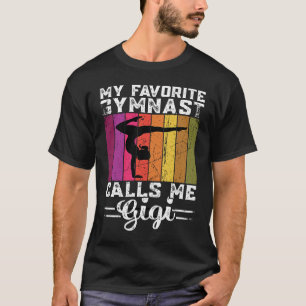 Camiseta Ginástica Mulheres Vovó Gigi Gymnast Dance Retro