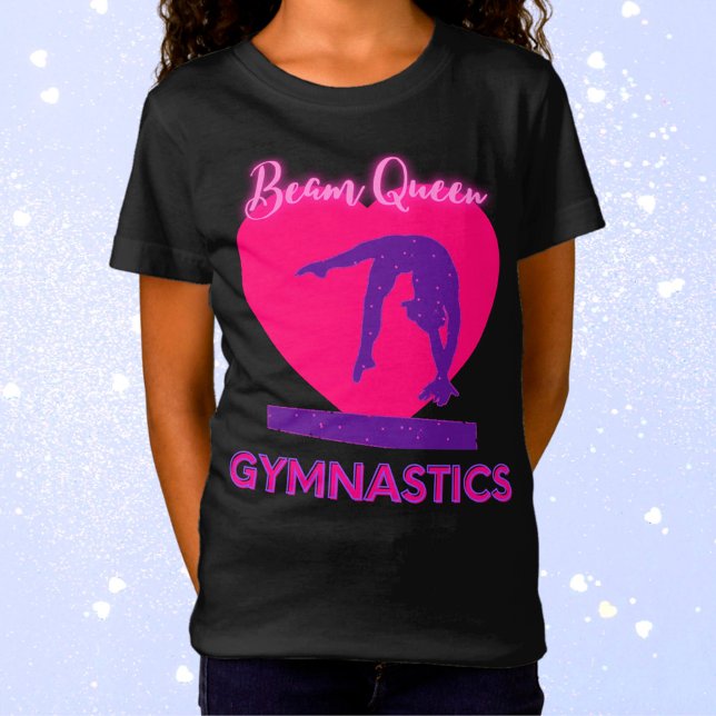 Camiseta Ginástica Rainha Beam Rosa e Roxo (Criador carregado)