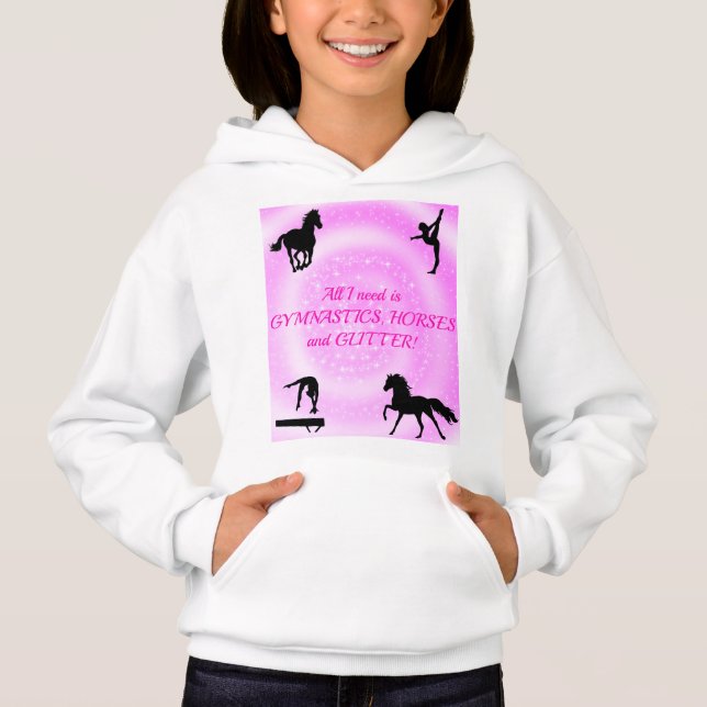 Camiseta Ginástica Rapariga, Cavalos, Literatura (Frente)