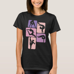 Camiseta Ginástica Retroativa Para Mulheres Meninas Gymnast