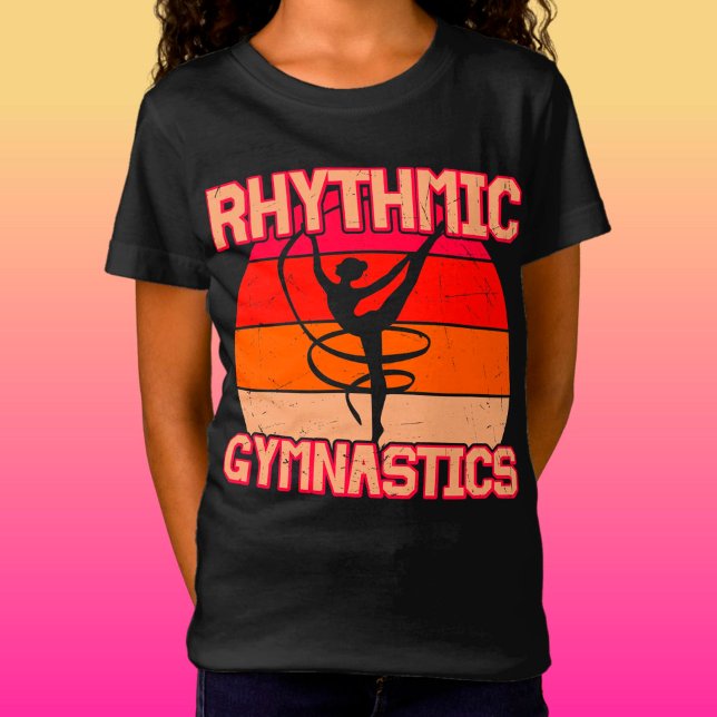 Camiseta Ginástica Rítmica Afastou Laranja e Vermelho (Criador carregado)