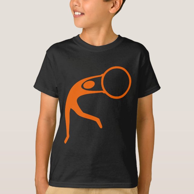 Camiseta Ginástica Rítmica Figura - Laranja (Frente)