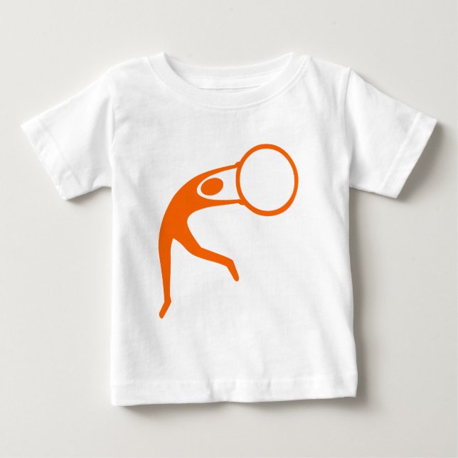 Camiseta Ginástica Rítmica Figura - Laranja (Frente)