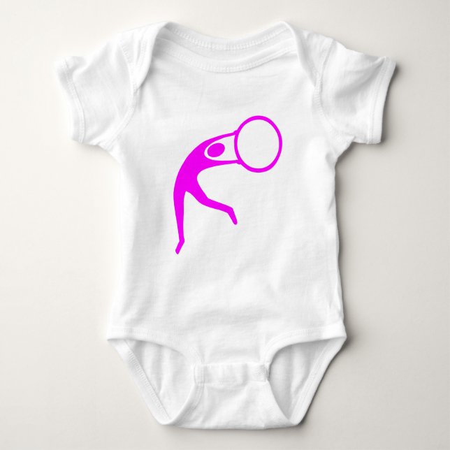 Camiseta Ginástica Rítmica Figura - Magenta (Frente)