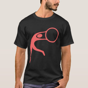 Camiseta Ginástica Rítmica Figura - Rosa Tropical