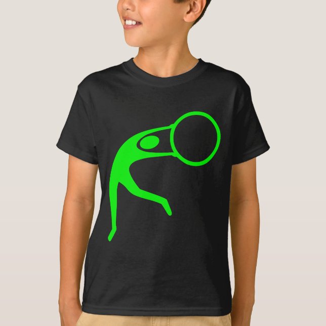 Camiseta Ginástica Rítmica Figura - Verde (Frente)