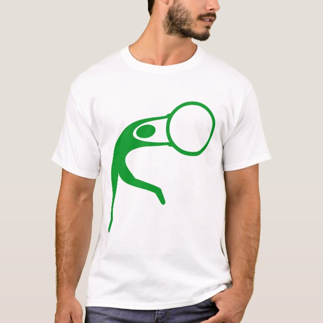 Camiseta Ginástica Rítmica Figura - Verde Grama (Frente)