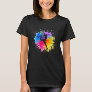 Camiseta Ginástica Rítmica Meninas Silhueta de Ginasta Femi