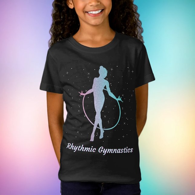 Camiseta Ginástica Rítmica Pastel Hoop (Criador carregado)