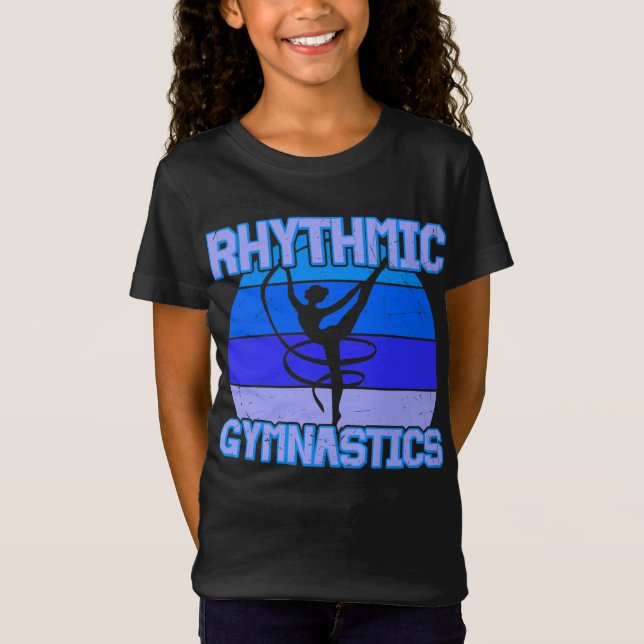 Camiseta Ginástica Rítmica se afunda em Azul / Roxo (Frente)
