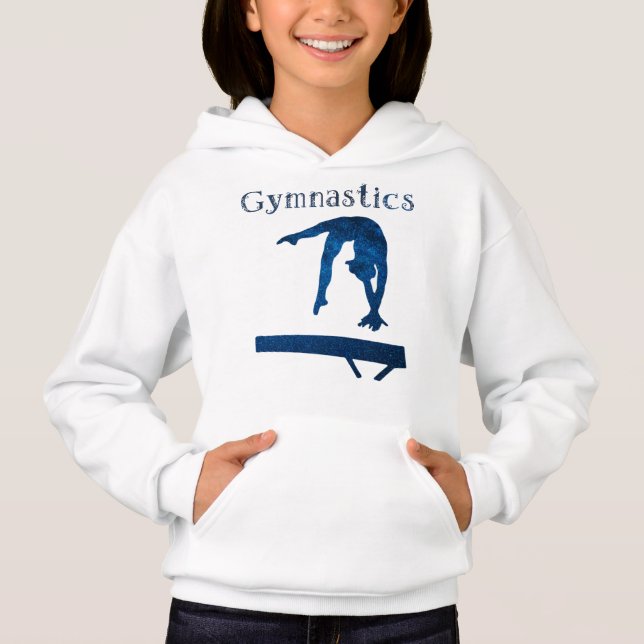 Camiseta Ginástica Trave de Equilíbrio Azul Royal Fonte de  (Frente)