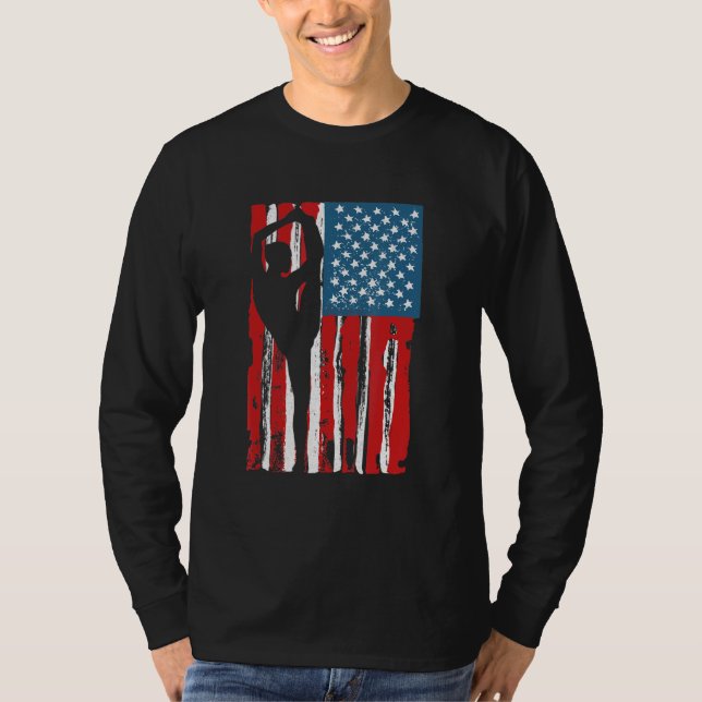 Camiseta Ginástica Usa Sinalizador do ginasta Mãe Pai do Gy (Frente)