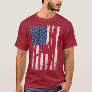 Camiseta Ginástica Vintage American Flag Gymnast 4º