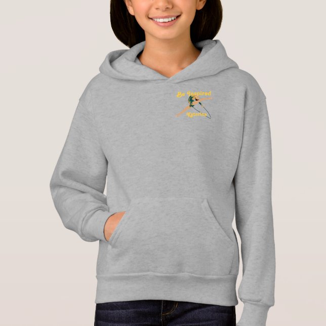Camiseta Ginástico rítmico das meninas seja Hoodie (Frente)