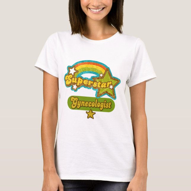 Camiseta Ginecologista da estrela mundial (Frente)
