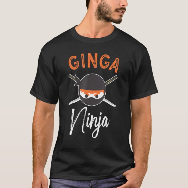 Camiseta Ginga Ninja Funny Redhead Ninja Lover Ginger (Frente)