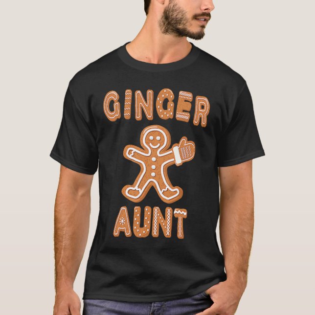 Camiseta Ginger Aunt Gingerbread Family Matching Group Chri (Frente)