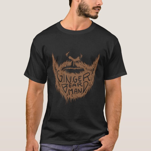 Camiseta Ginger Beard Man Cute Mysterious Red Beard Gift (Frente)