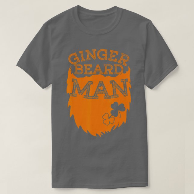 Camiseta Ginger Beard Man Engraçado Dia de São Patrício par (Frente do Design)