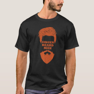 Camiseta Ginger Beard Man Redhead Ginger Pai Padre Mens