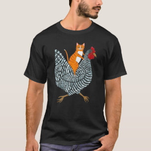 Camiseta Ginger Cat Chicken Ride Orange Cat Chicken Cats